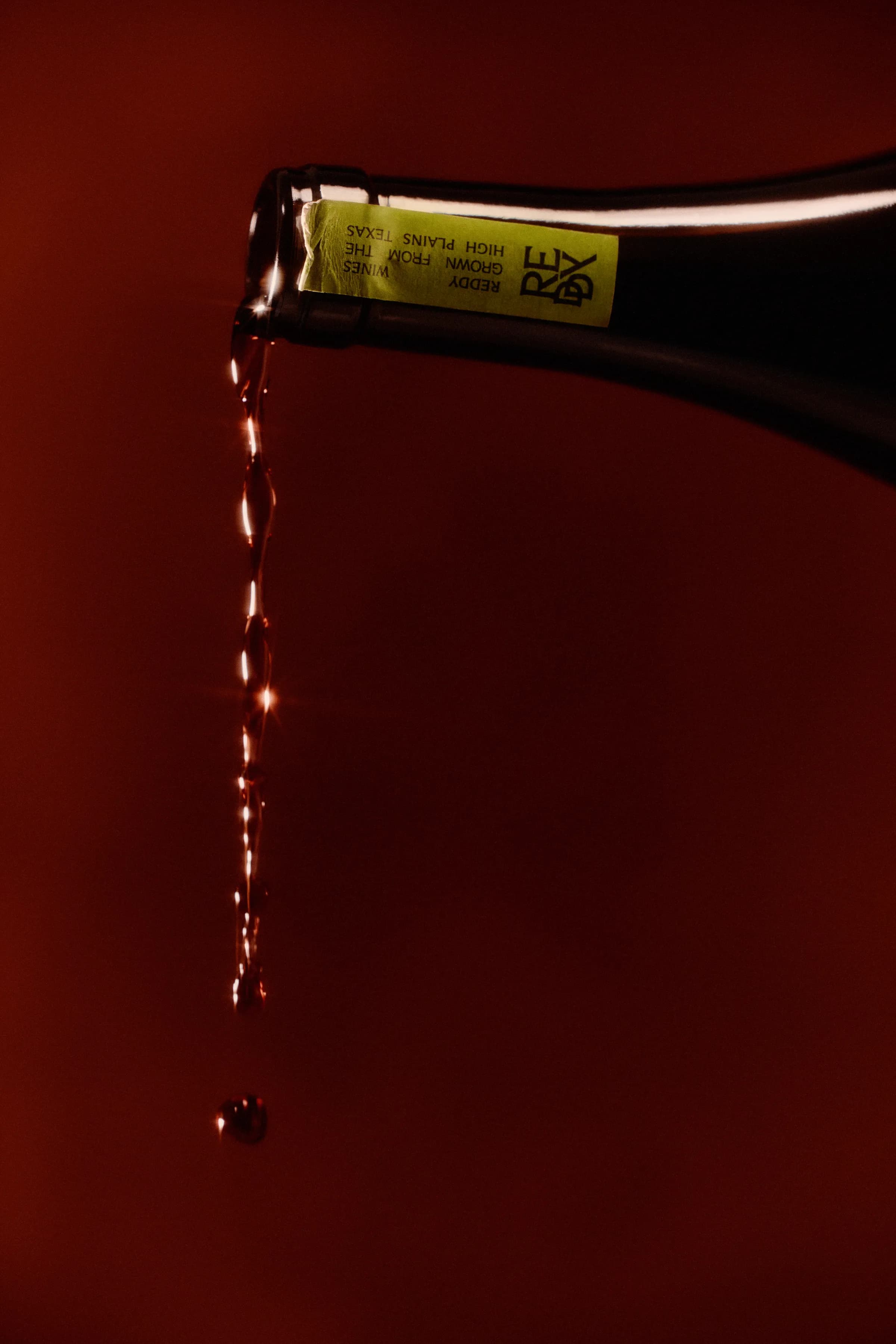 Estate wine, poured
